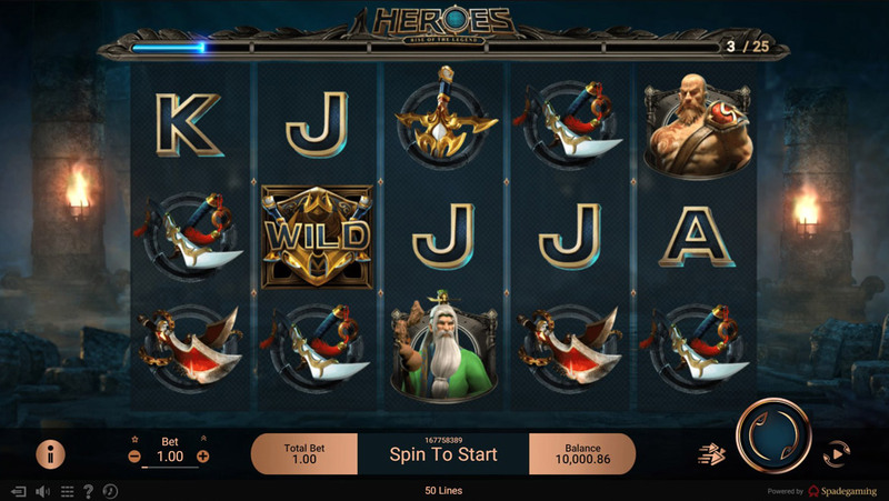 Heroes là một trong những game Slot hàng đầu tại Spadegaming w88